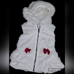 Soft Faux Fur Zip Vest Little Lass Girls 4